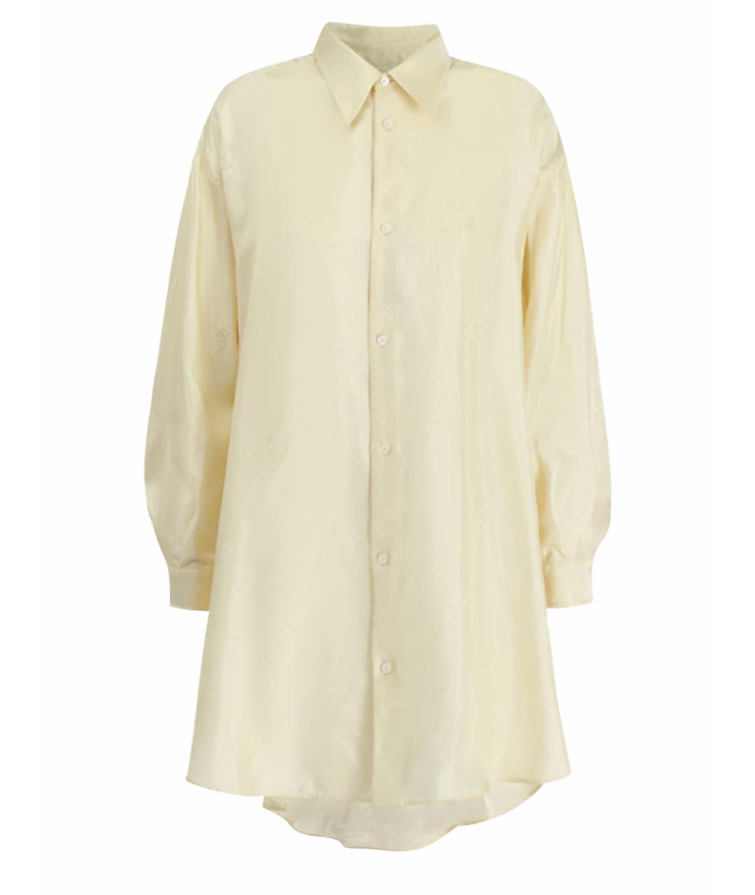 MM6 MAISON MARGIELA Желтое вискозное повседневное платье, фото 1