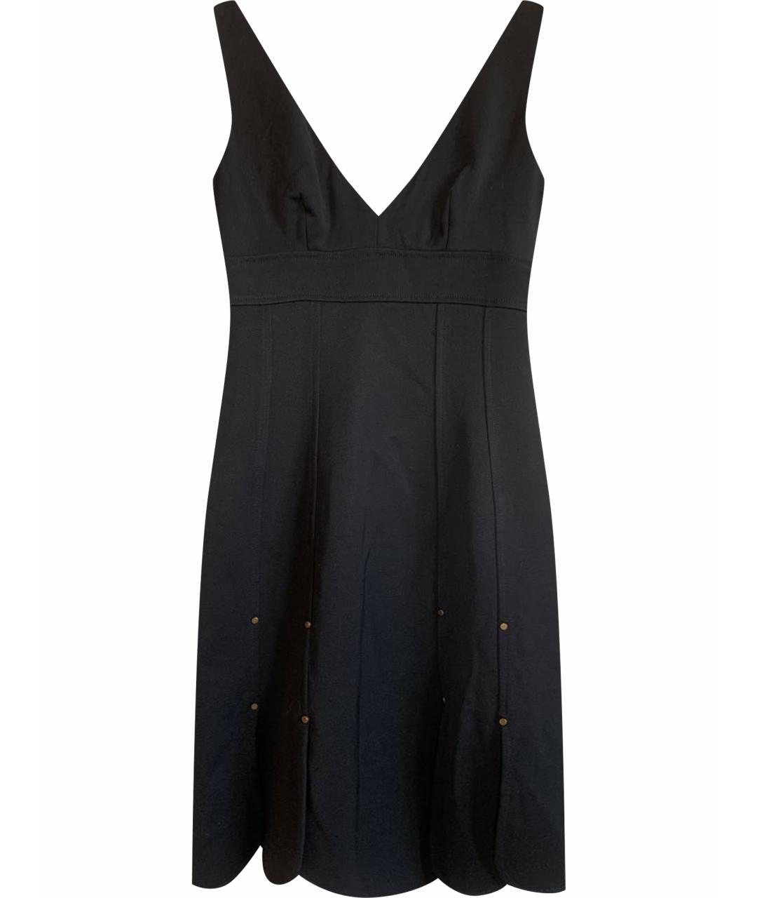RED VALENTINO Черное шерстяное повседневное платье, фото 1