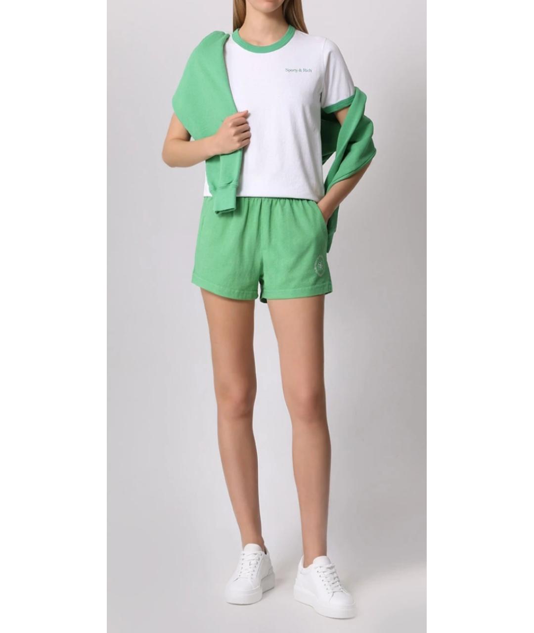 SPORTY AND RICH Белая хлопковая футболка, фото 4