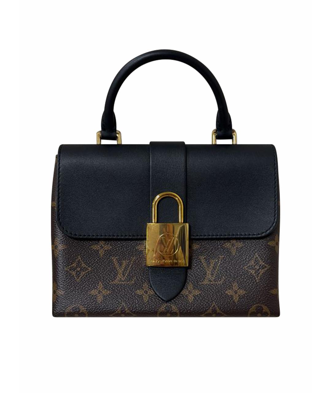 LOUIS VUITTON Черная сумка с короткими ручками из лакированной кожи, фото 1