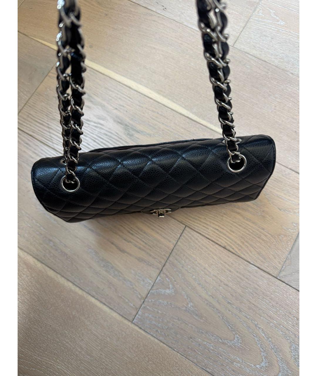 CHANEL Черная кожаная сумка тоут, фото 6