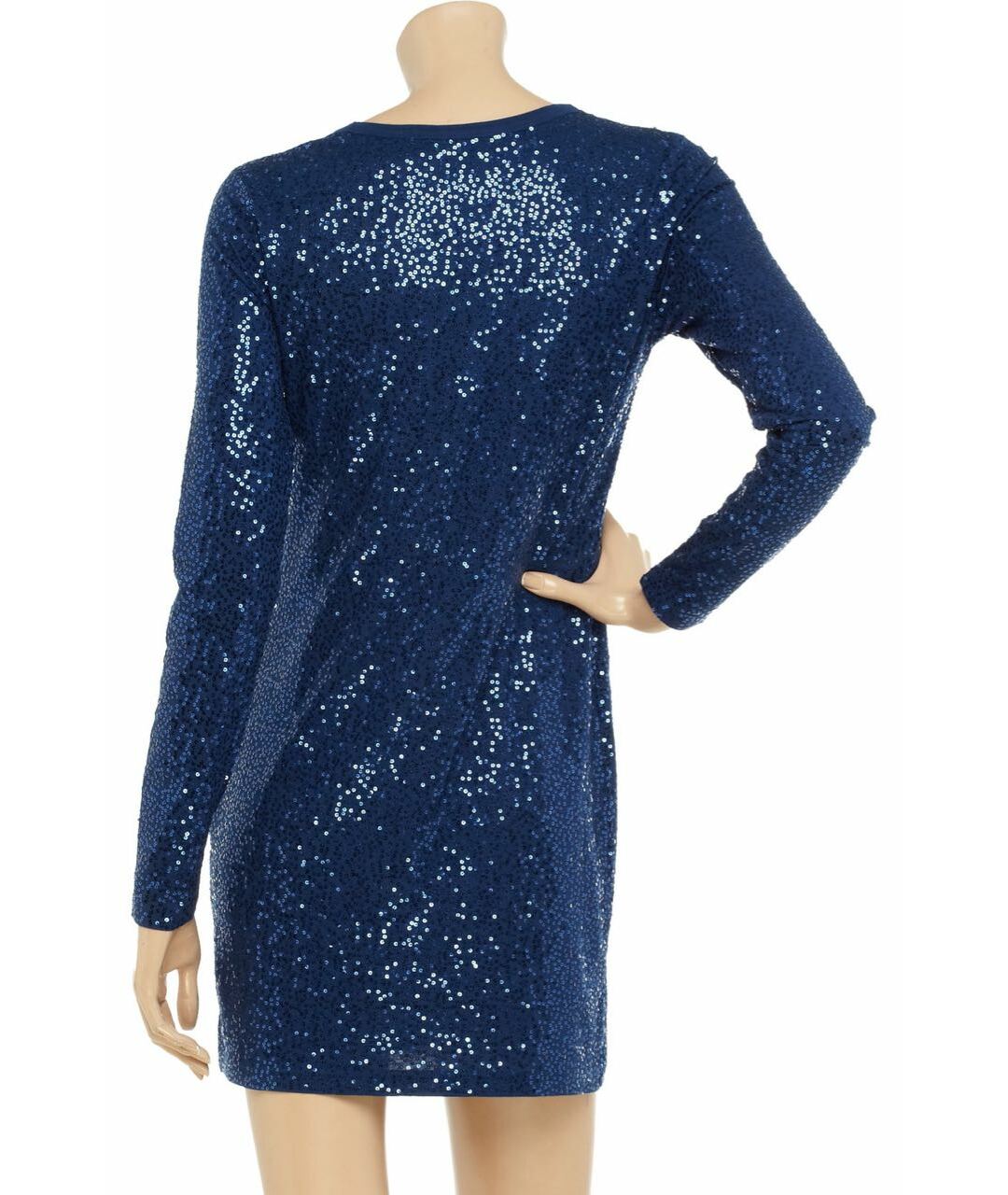 DKNY Синее хлопковое коктейльное платье, фото 3