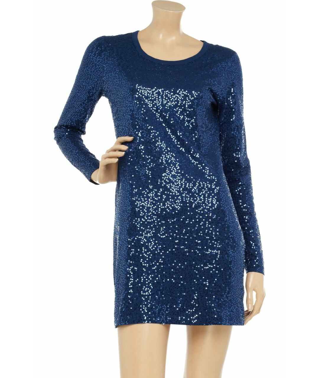 DKNY Синее хлопковое коктейльное платье, фото 2