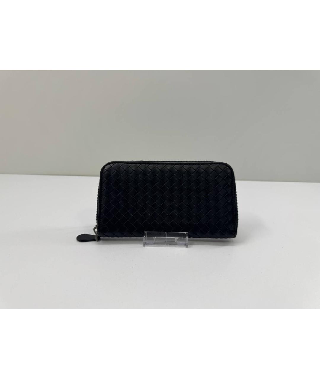 BOTTEGA VENETA Черный кожаный кошелек, фото 9