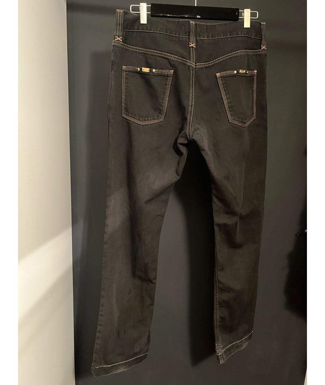 DOLCE&GABBANA Черные хлопковые прямые джинсы, фото 2