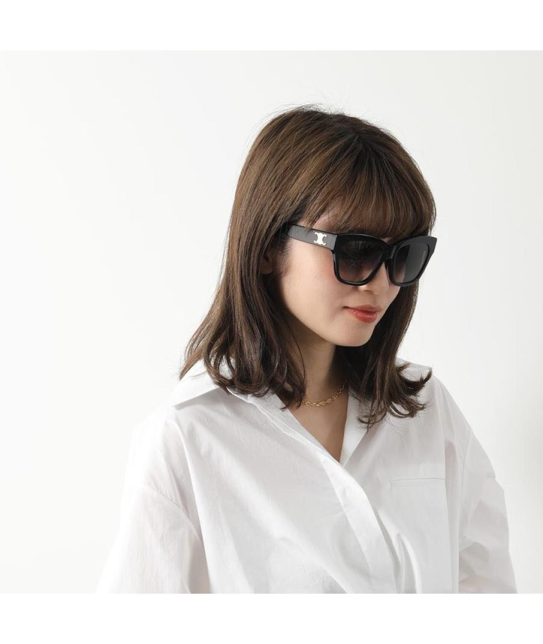 CELINE Черные пластиковые солнцезащитные очки, фото 7