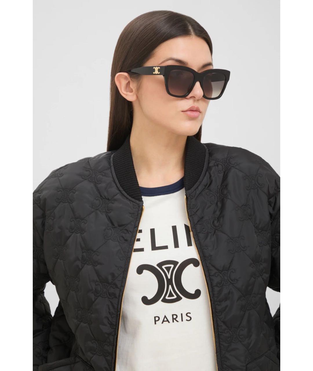 CELINE Черные пластиковые солнцезащитные очки, фото 3