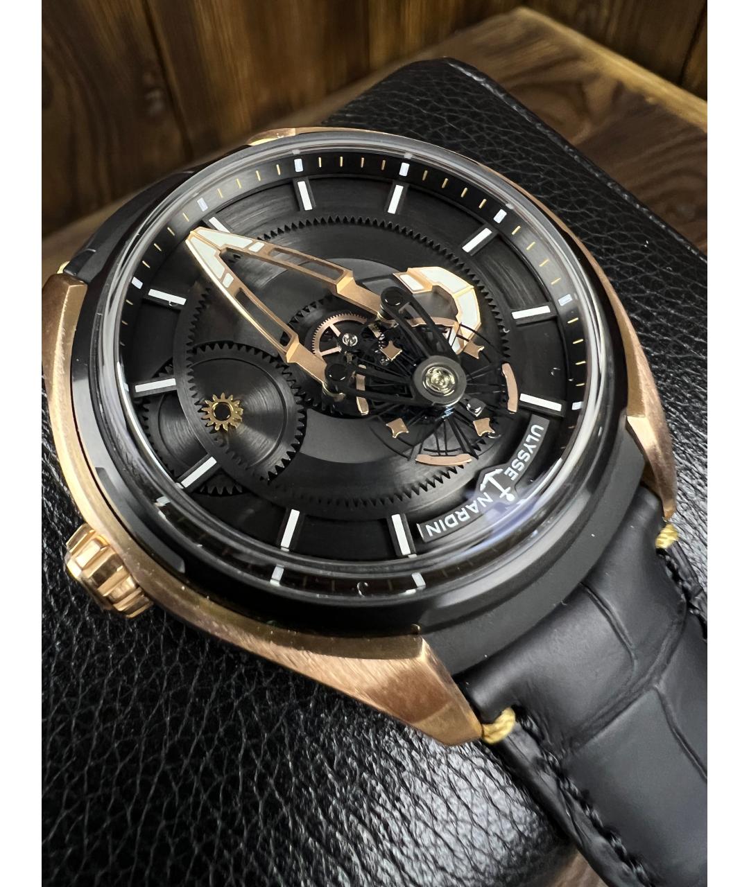 Ulysse Nardin Золотые часы из розового золота, фото 3