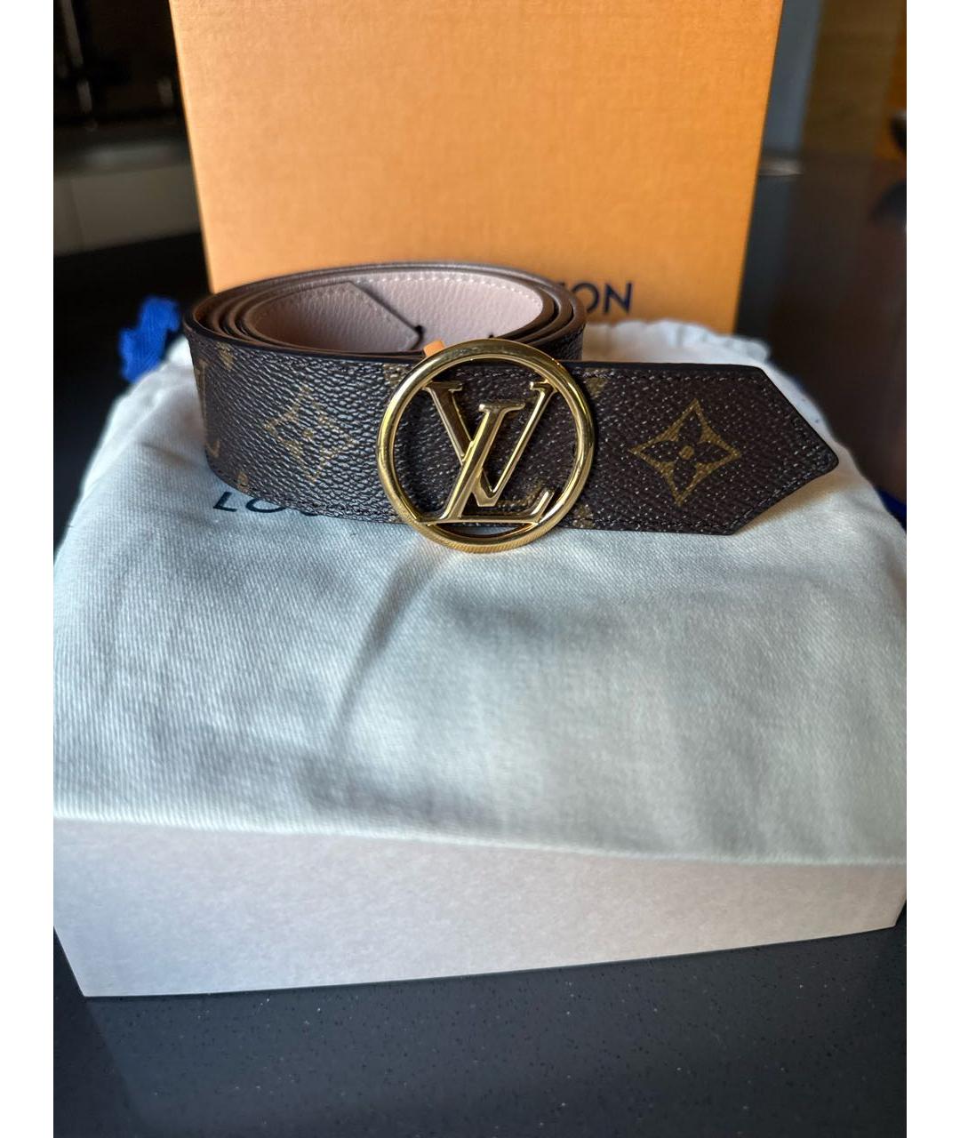 LOUIS VUITTON Коричневый ремень, фото 9