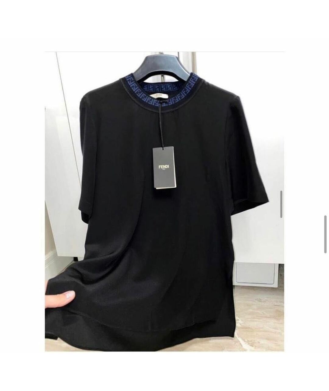 FENDI Черная шелковая рубашка, фото 3