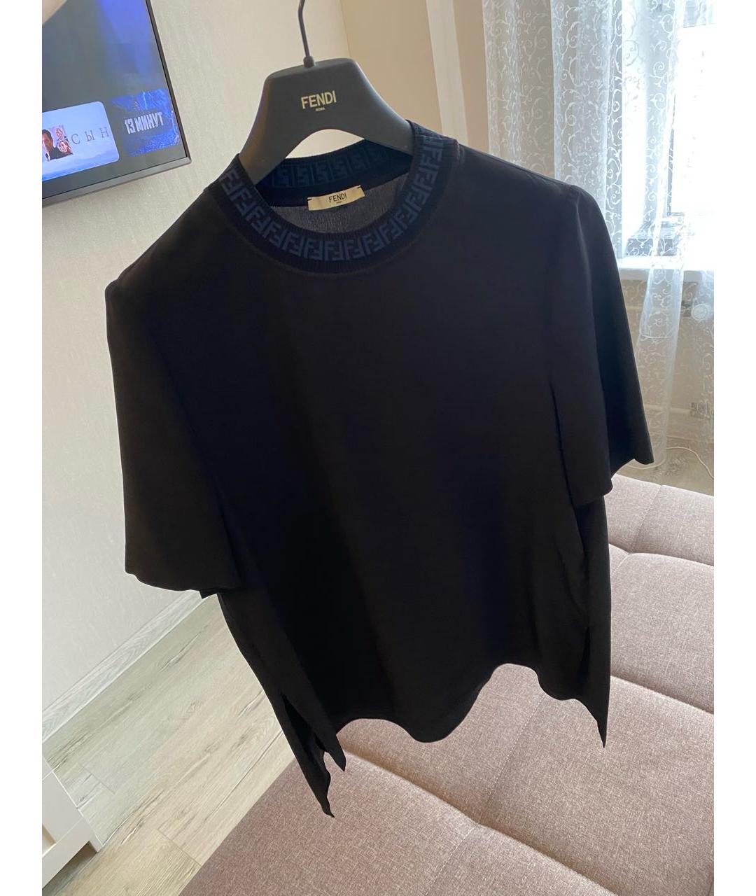 FENDI Черная шелковая рубашка, фото 4
