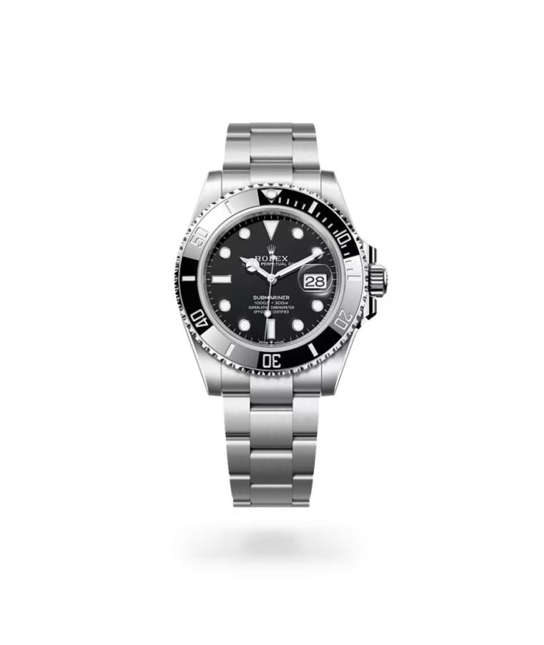 ROLEX Черные часы из белого золота, фото 9