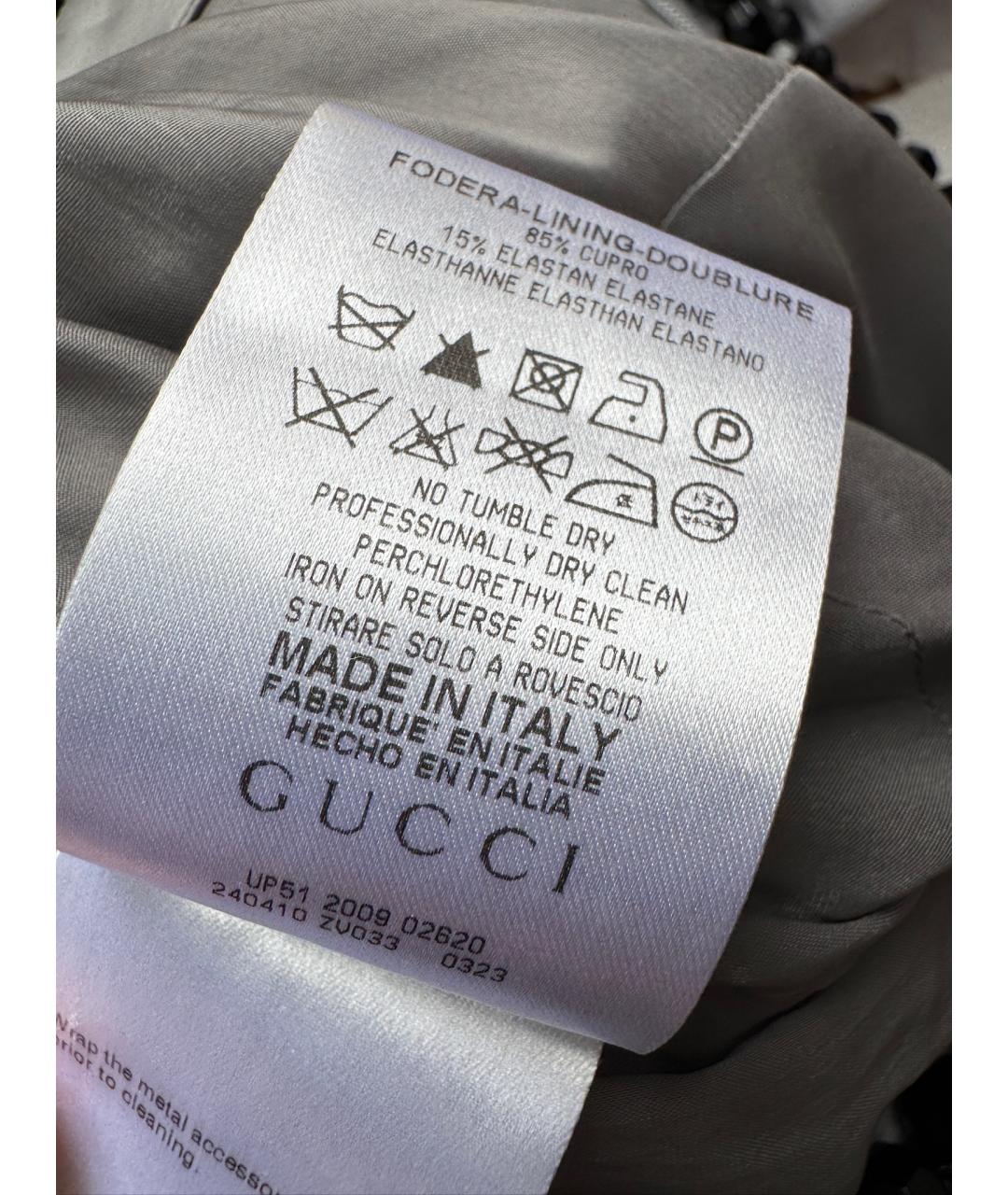 GUCCI Серебряная юбка мини, фото 7
