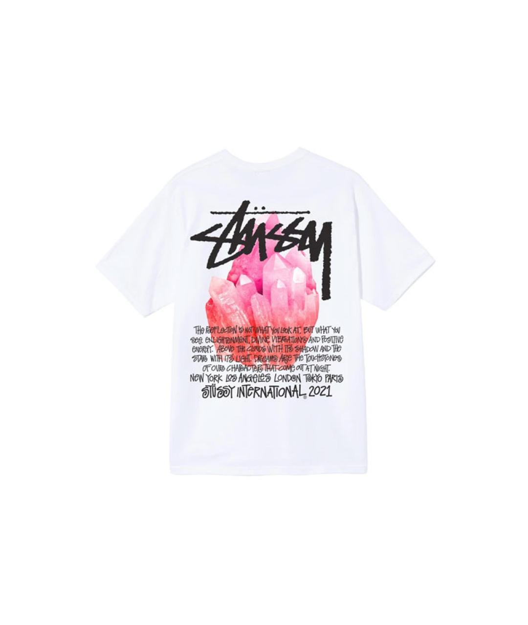 STUSSY Белая футболка, фото 2