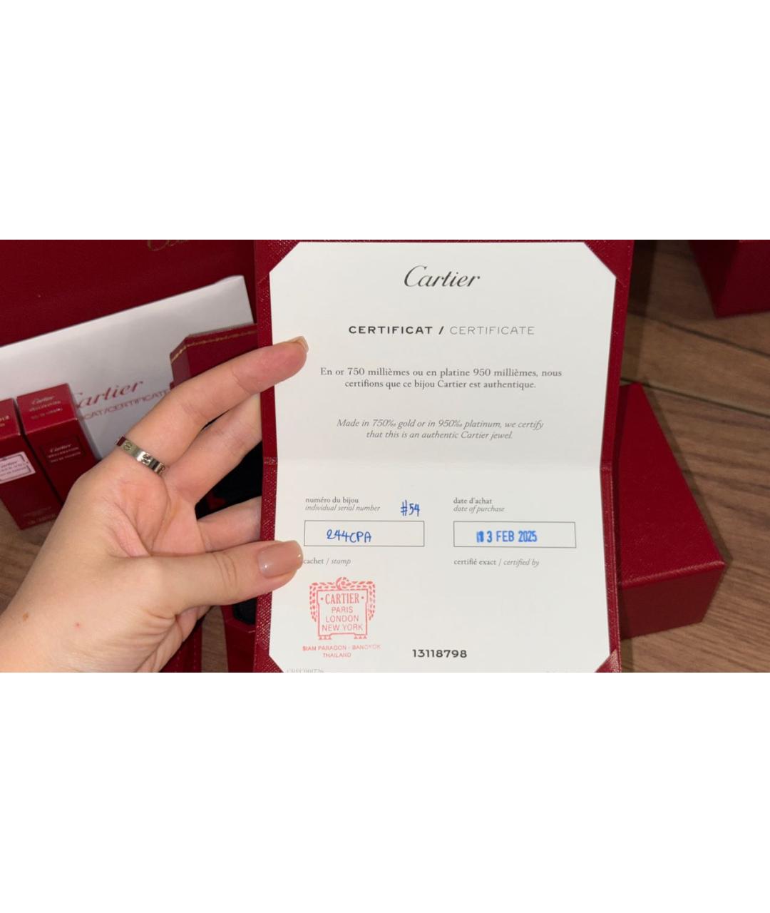 CARTIER Белое кольцо из белого золота, фото 6