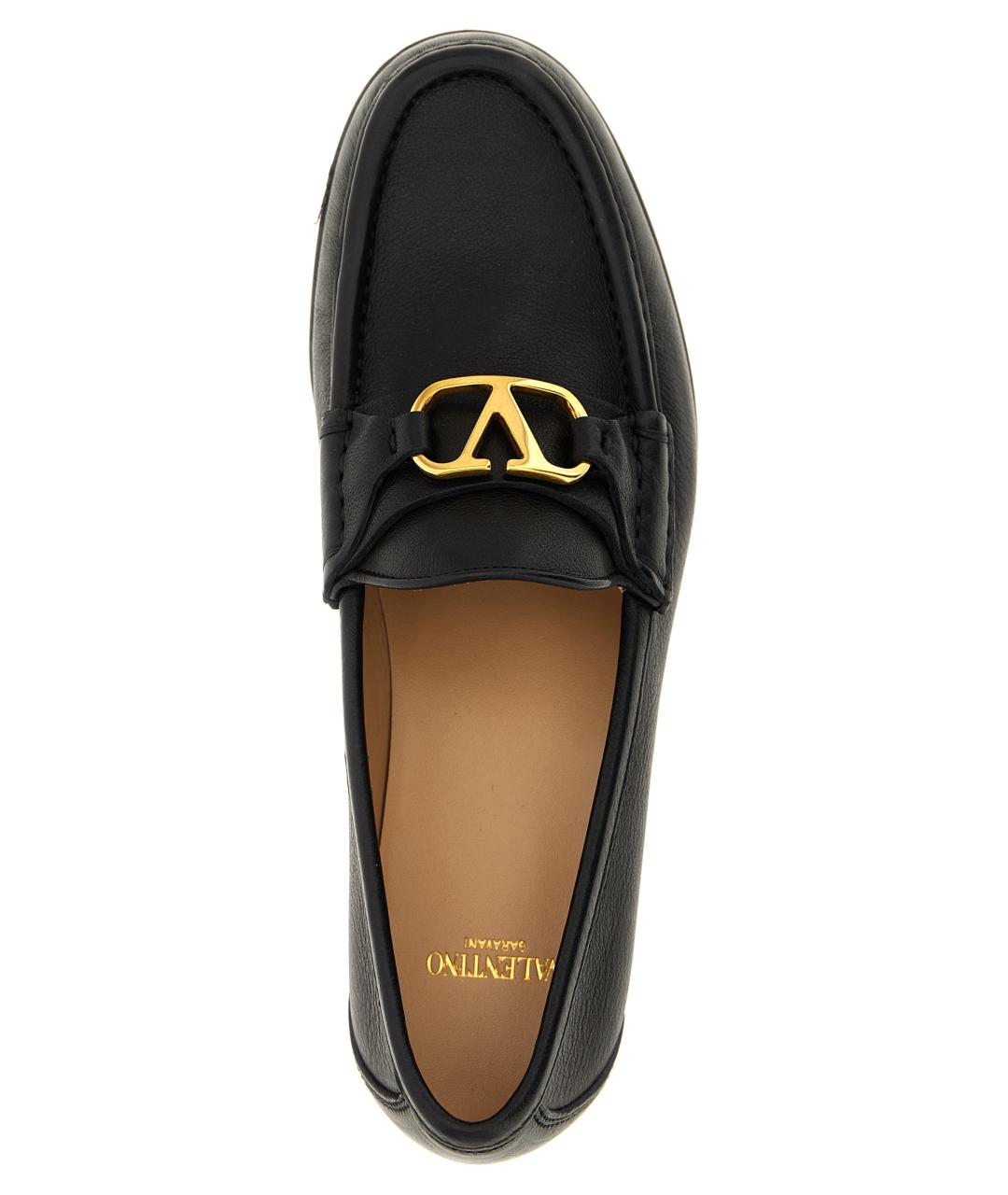 VALENTINO Черные кожаные лоферы, фото 4