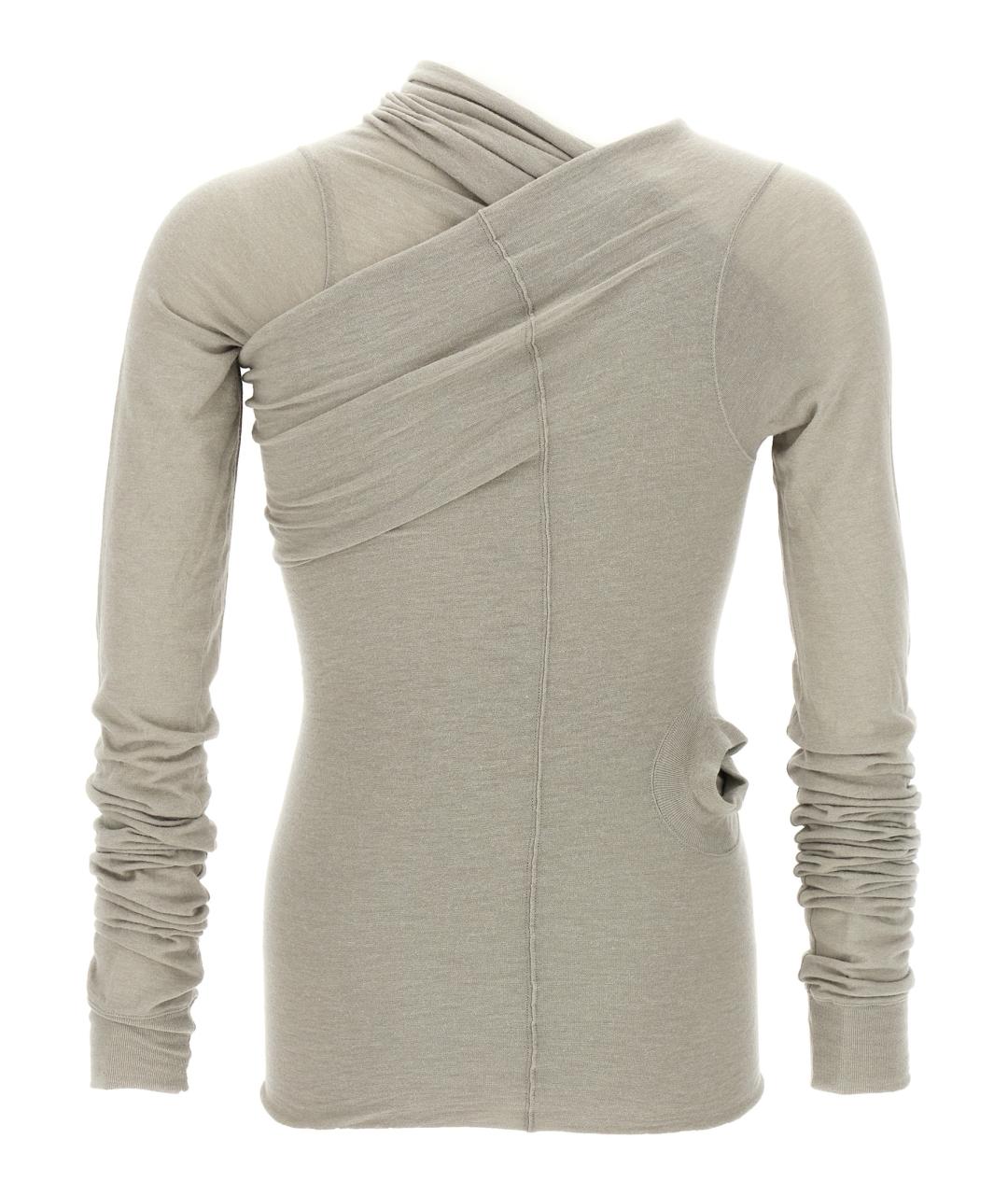RICK OWENS Серый шерстяной джемпер / свитер, фото 2