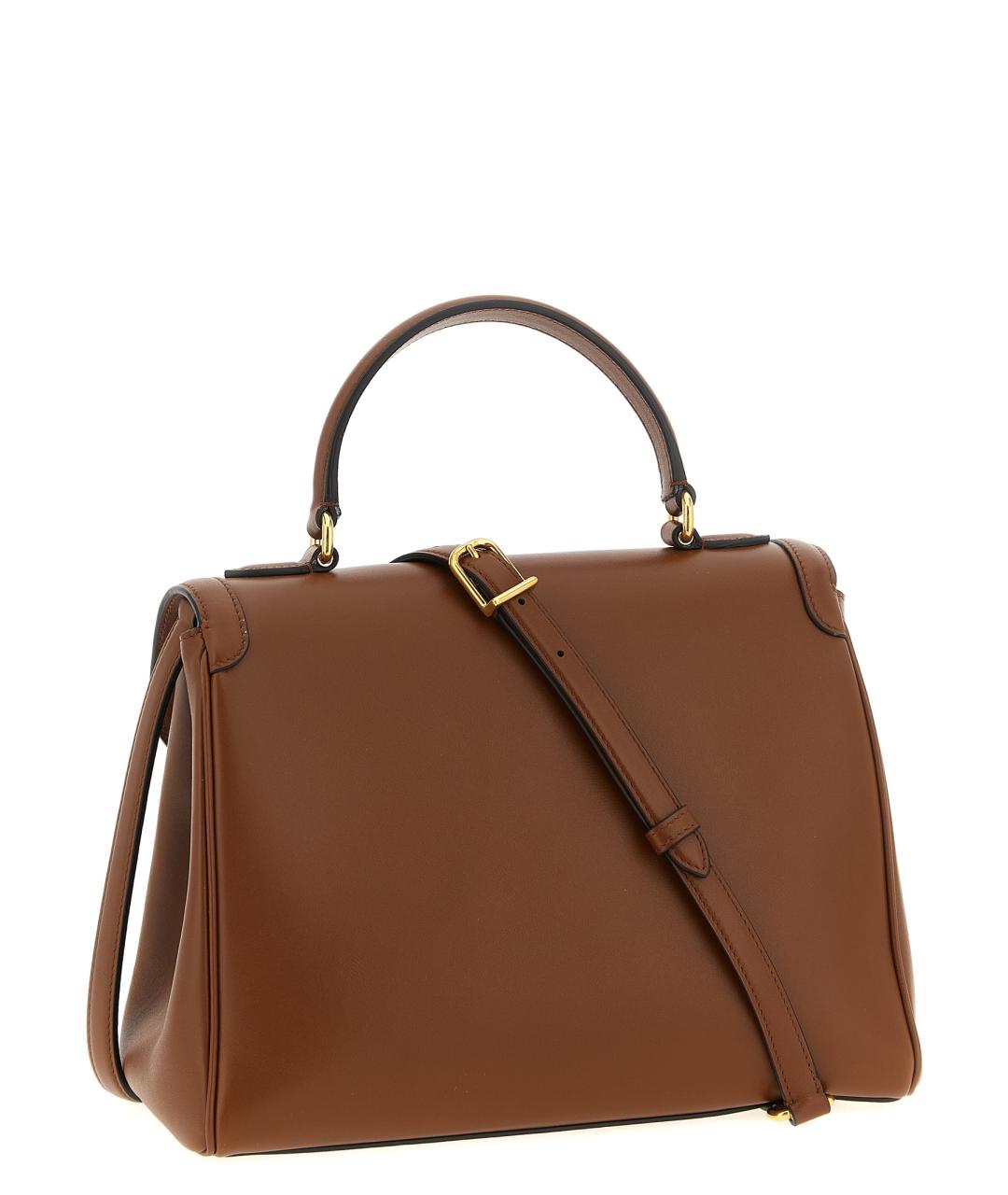 VALENTINO Коричневая кожаная сумка тоут, фото 2