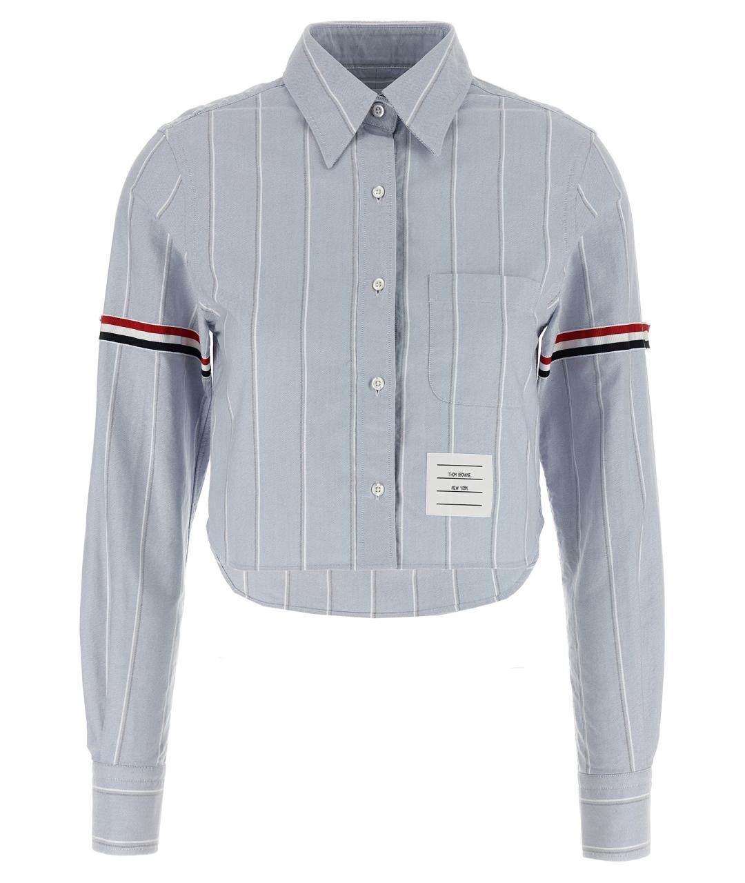 THOM BROWNE Голубая хлопковая рубашка, фото 1