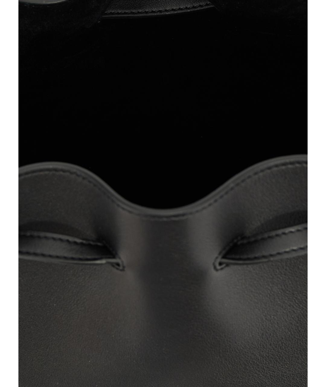 VALENTINO Черная кожаная сумка тоут, фото 4