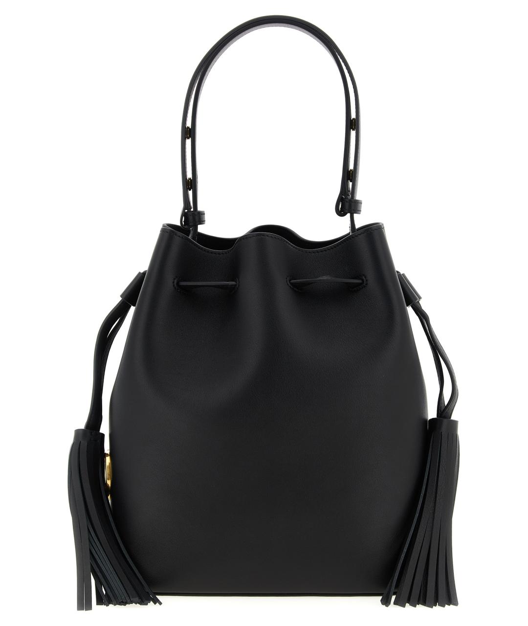 VALENTINO Черная кожаная сумка тоут, фото 1