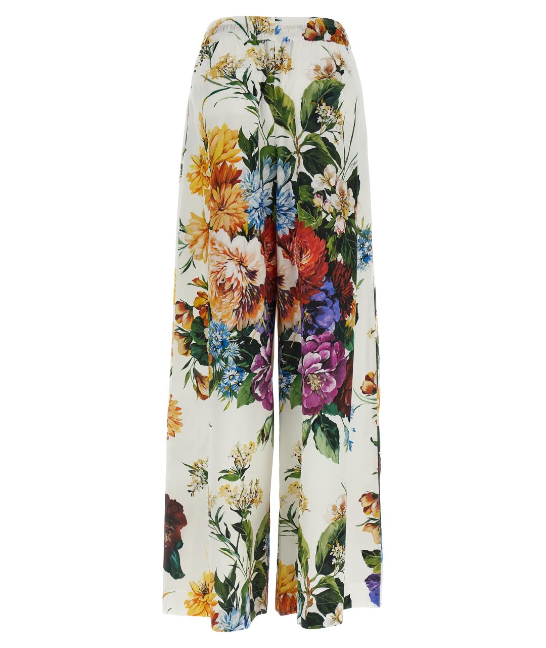 DOLCE&GABBANA Мульти хлопковые брюки широкие, фото 2