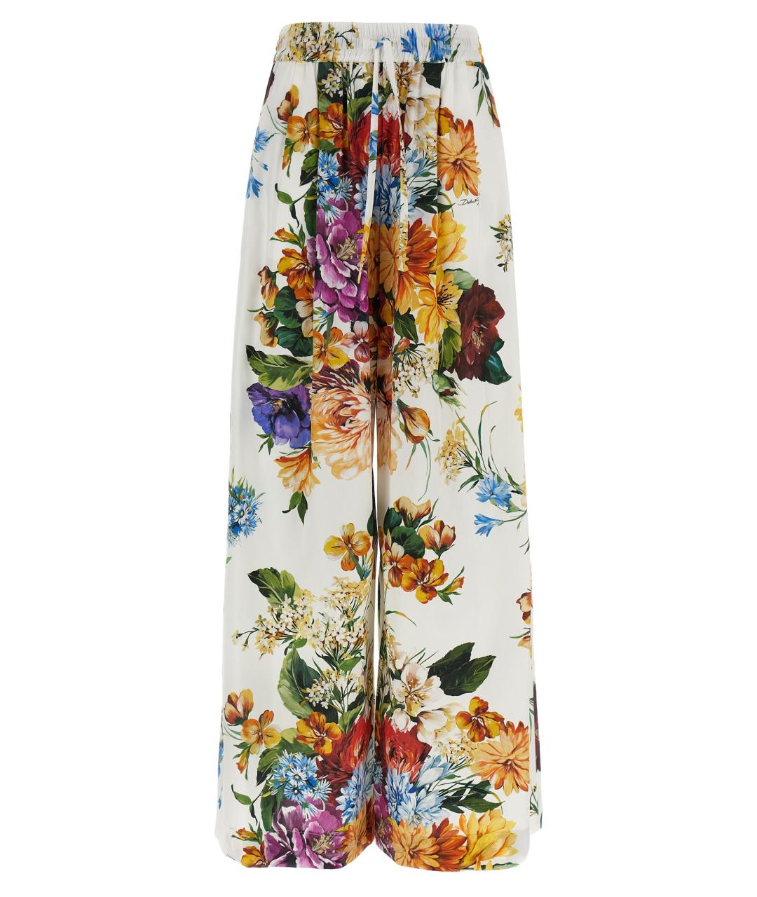 DOLCE&GABBANA Мульти хлопковые брюки широкие, фото 1