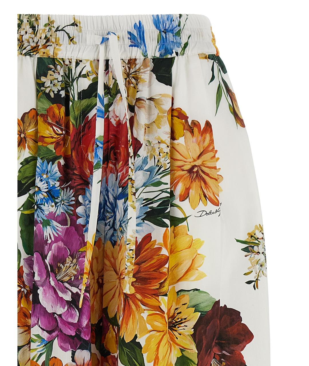 DOLCE&GABBANA Мульти хлопковые брюки широкие, фото 3