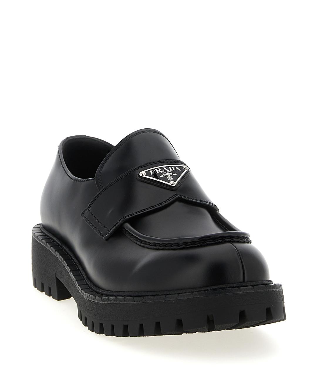 PRADA Черные кожаные лоферы, фото 2