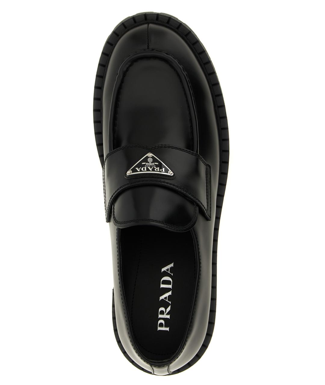 PRADA Черные кожаные лоферы, фото 4