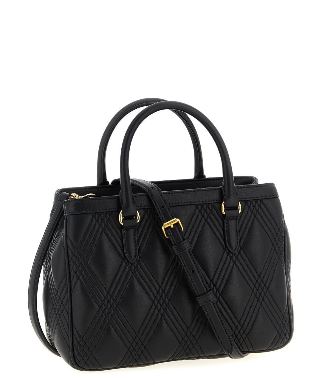 VALENTINO Черная кожаная сумка тоут, фото 2