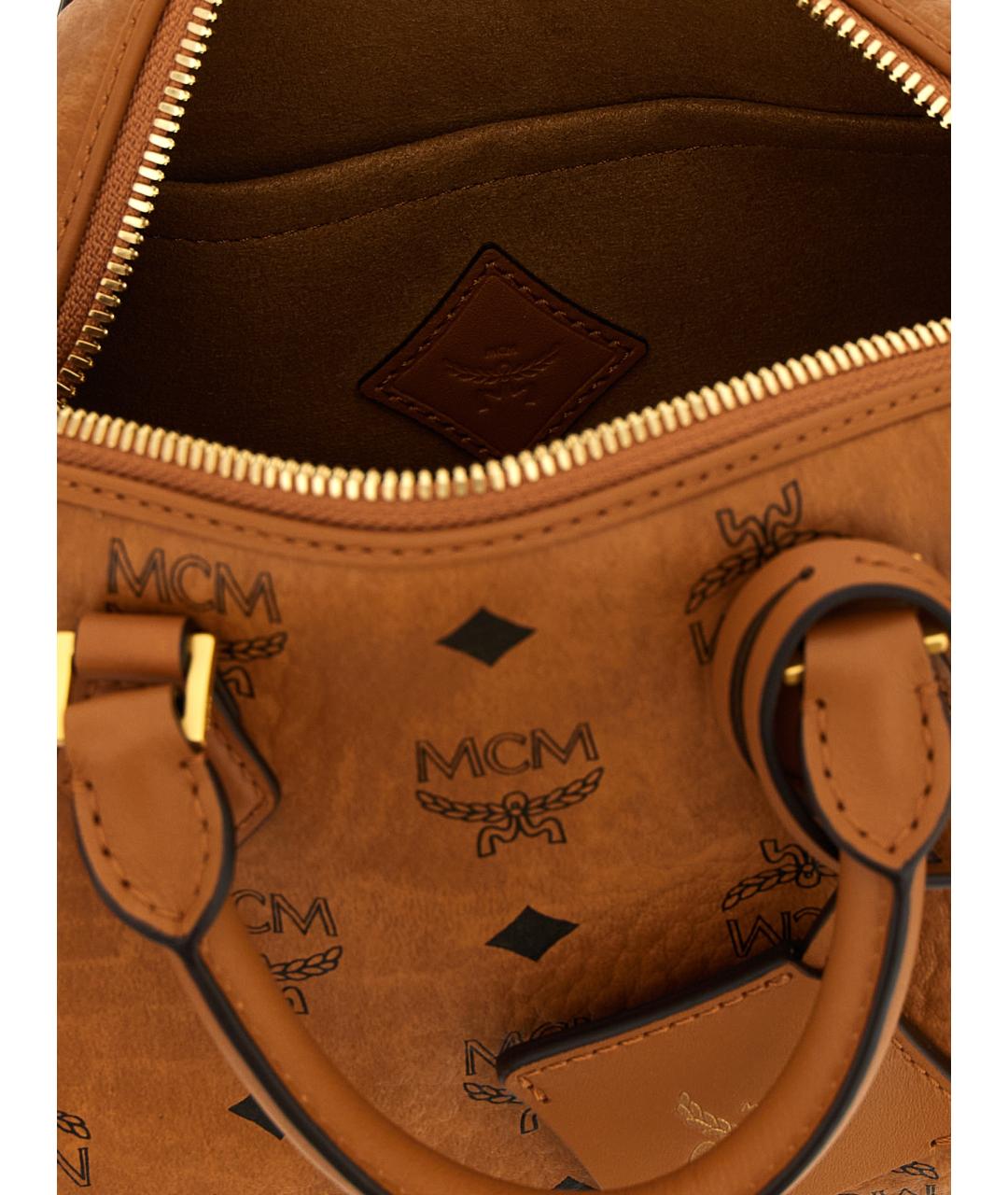 MCM Коричневая сумка тоут из искусственной кожи, фото 4