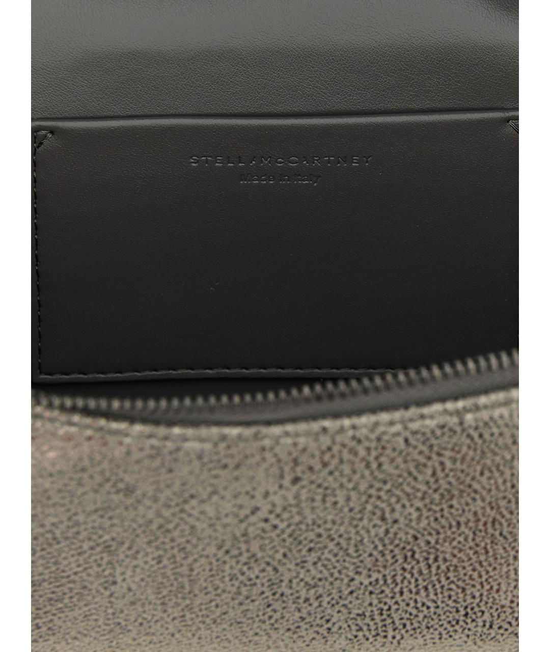 STELLA MCCARTNEY Серая синтетическая сумка с короткими ручками, фото 4