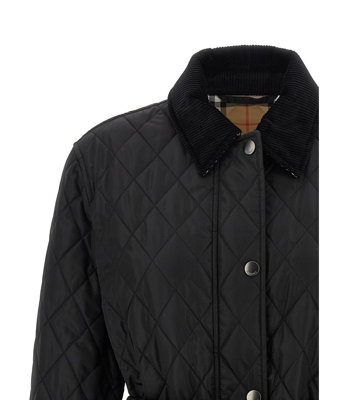 BURBERRY Черная полиамидовая куртка, фото 3