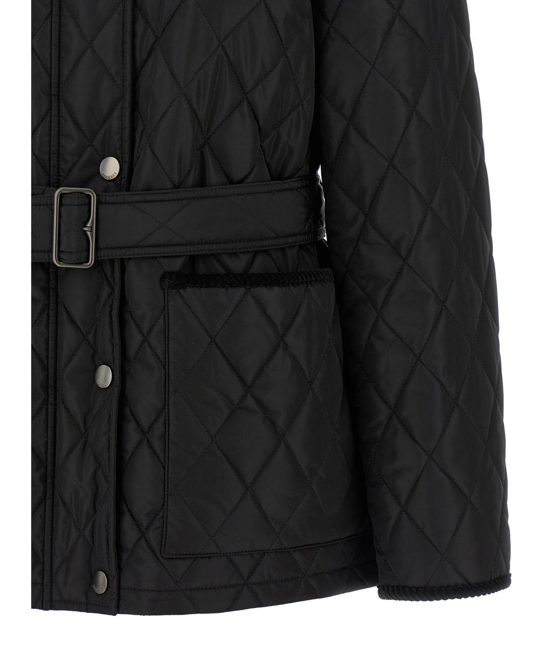 BURBERRY Черная полиамидовая куртка, фото 4