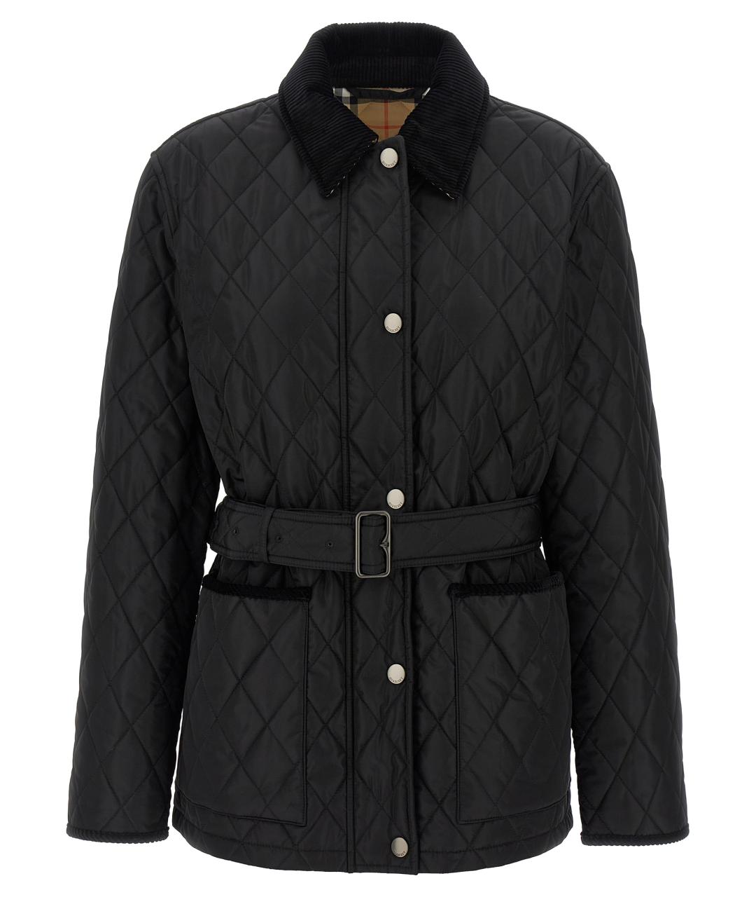 BURBERRY Черная полиамидовая куртка, фото 1