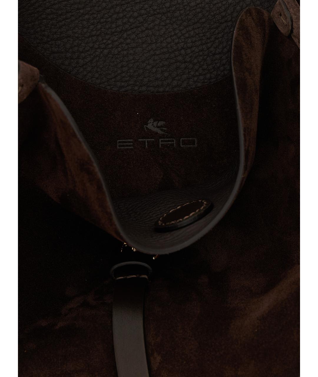 ETRO Коричневая замшевая сумка через плечо, фото 4