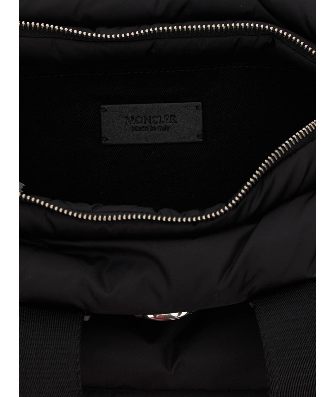 MONCLER Черная синтетическая сумка тоут, фото 4