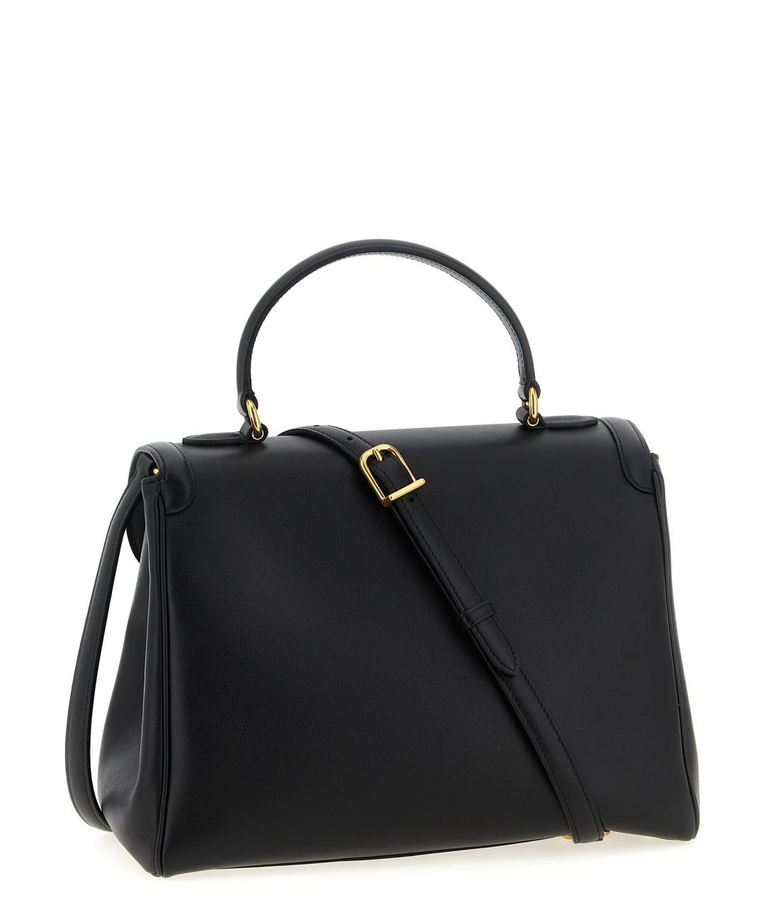 VALENTINO Черная кожаная сумка тоут, фото 2