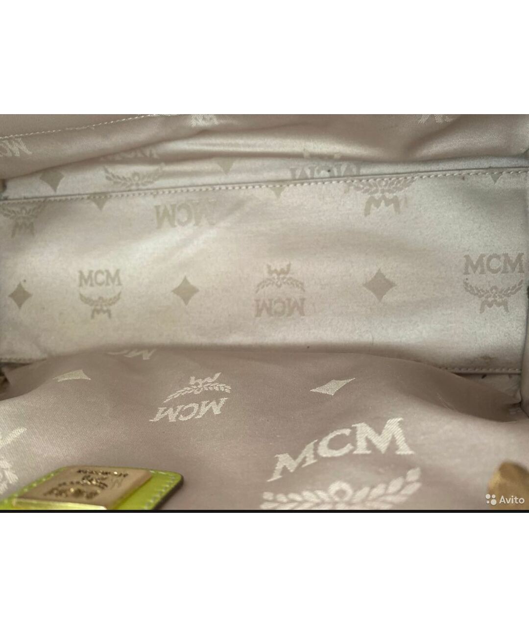 MCM Зеленая сумка тоут из лакированной кожи, фото 5