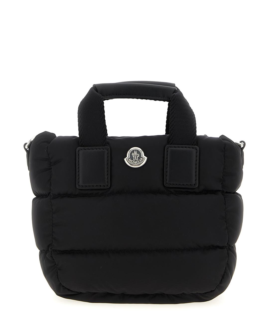 MONCLER Черная синтетическая сумка тоут, фото 1