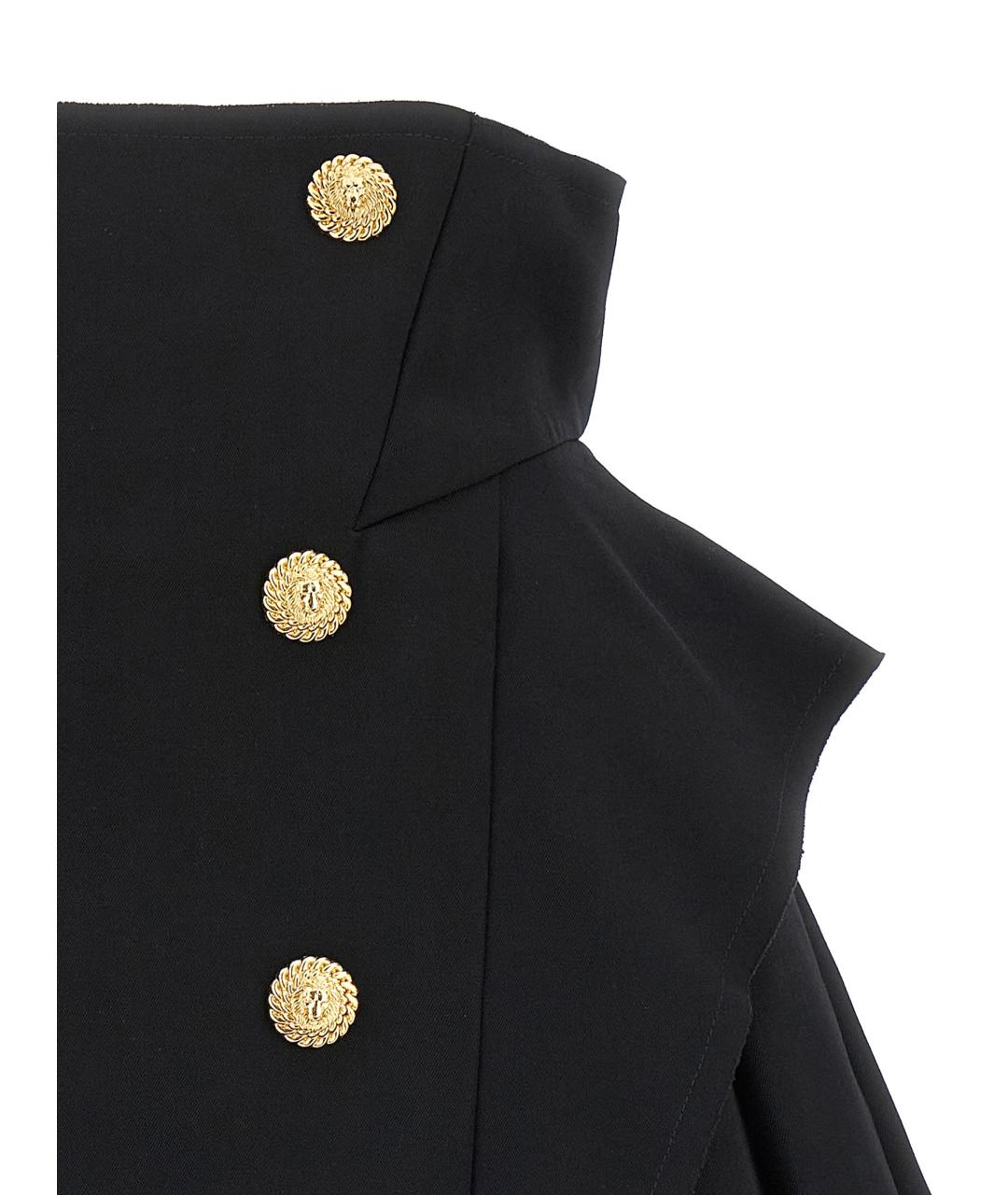 BALMAIN Черная шерстяная юбка мини, фото 3