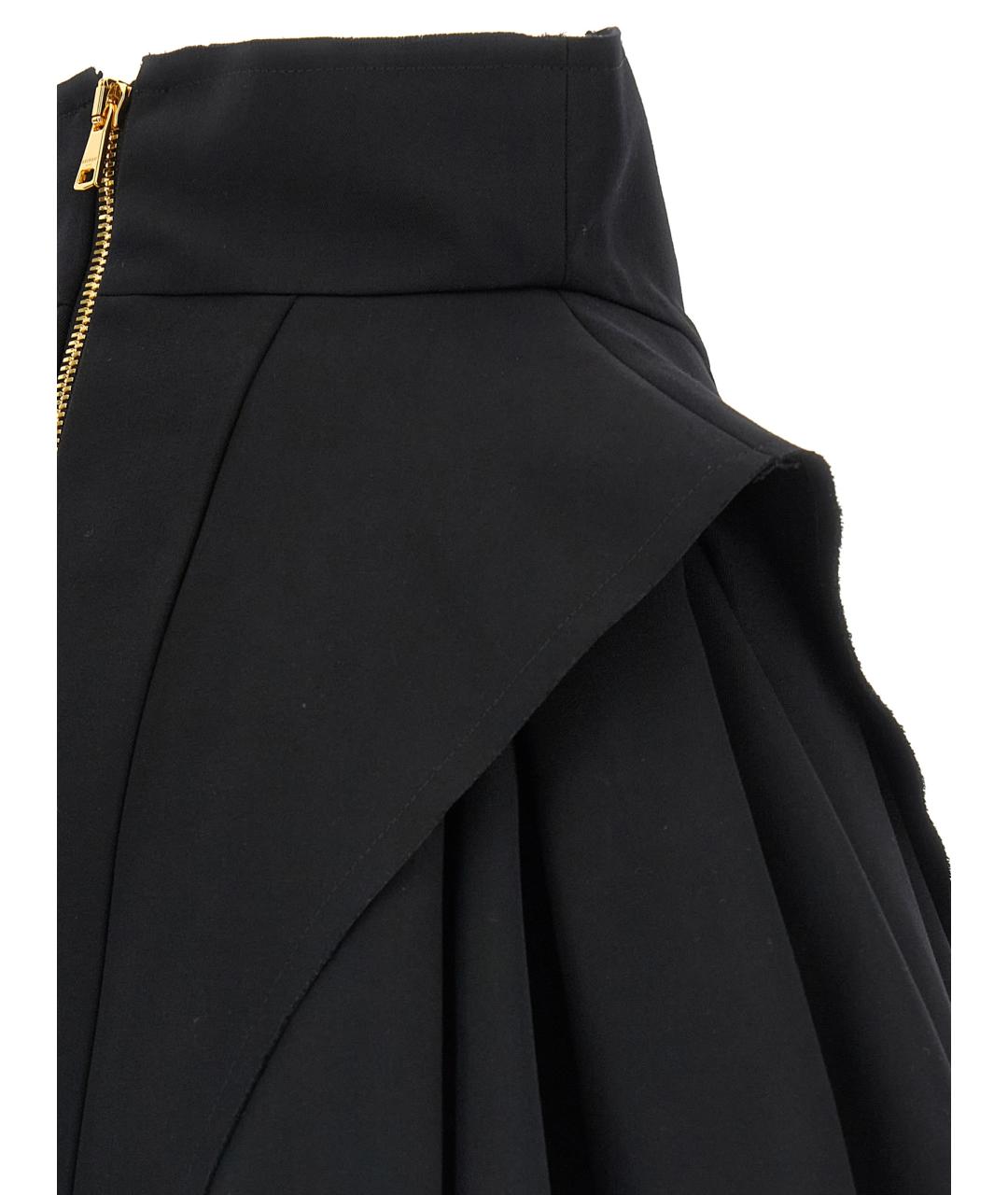 BALMAIN Черная шерстяная юбка мини, фото 4