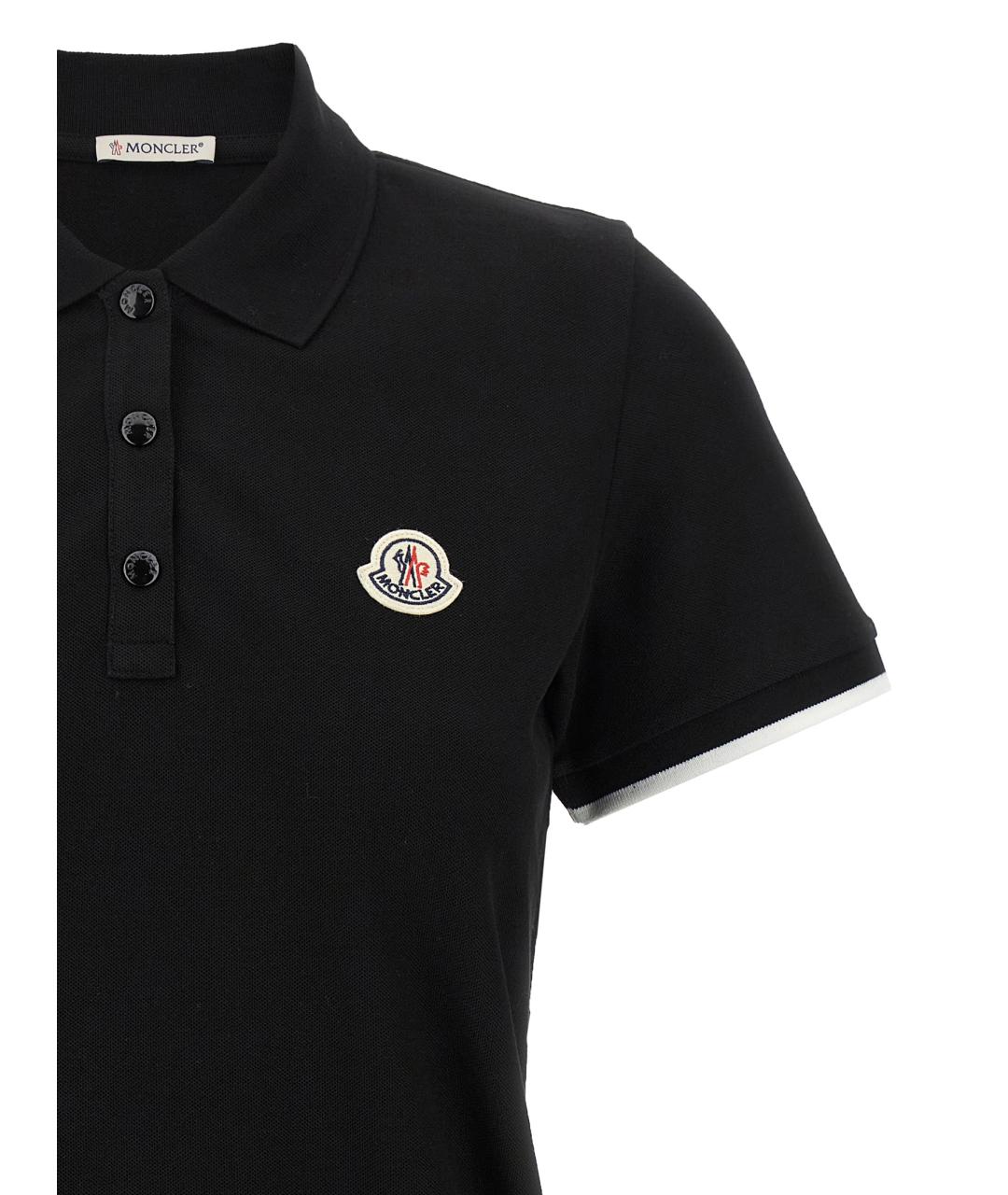 MONCLER Черная хлопковая футболка, фото 3