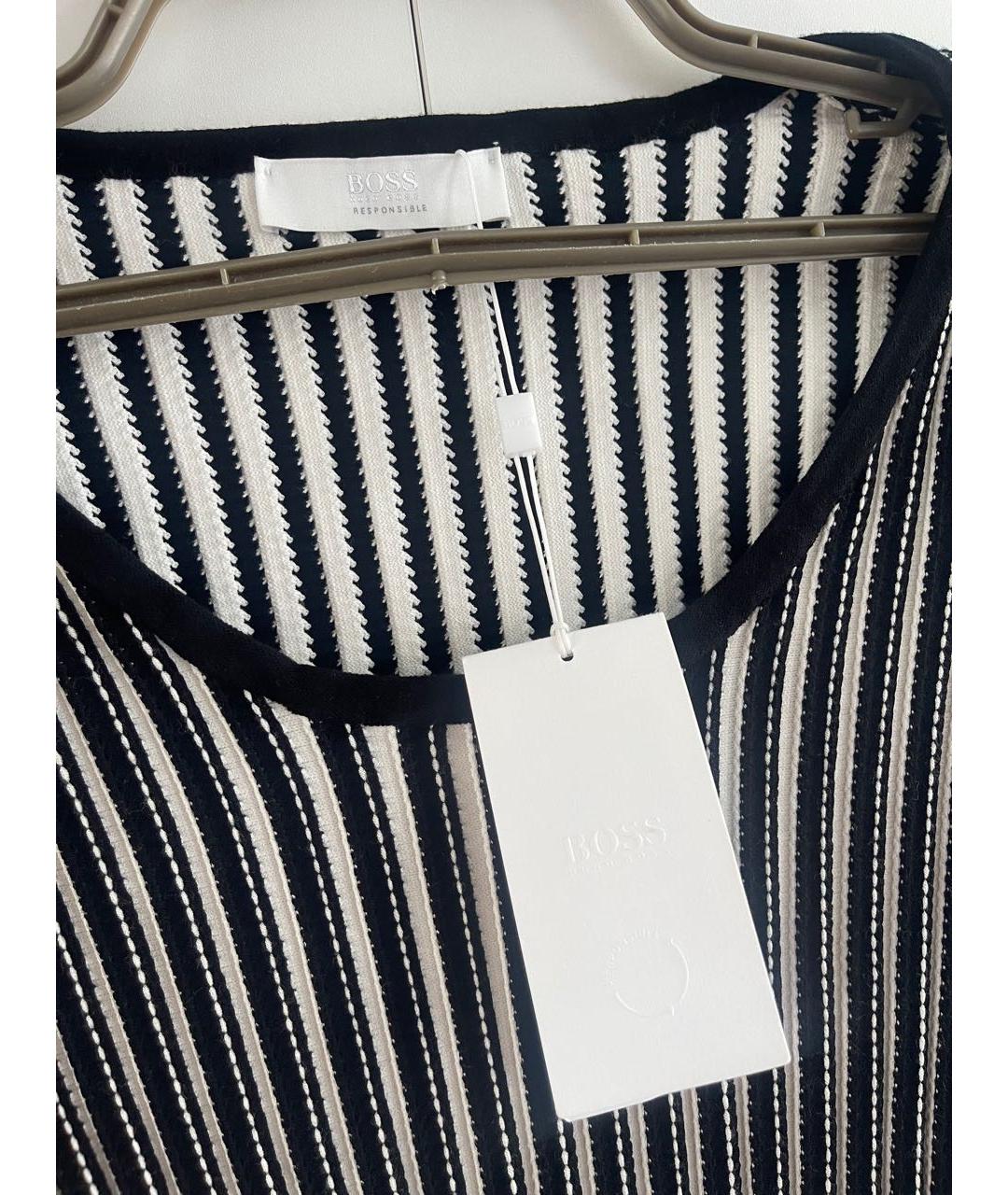 HUGO BOSS Черное вискозное повседневное платье, фото 3