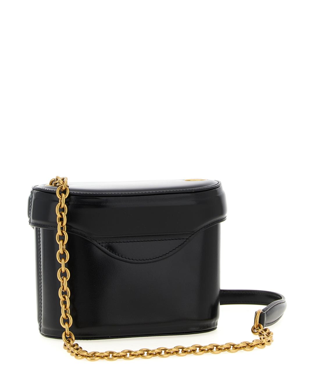 VALENTINO Черная кожаная сумка через плечо, фото 2