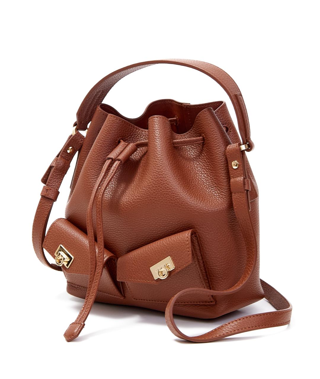 FERRAGAMO Коричневая кожаная сумка тоут, фото 2