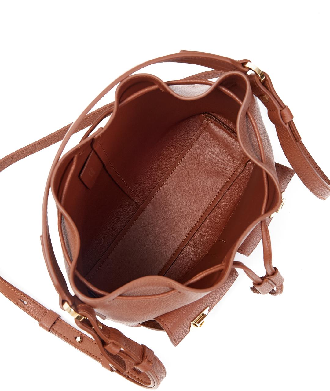FERRAGAMO Коричневая кожаная сумка тоут, фото 6