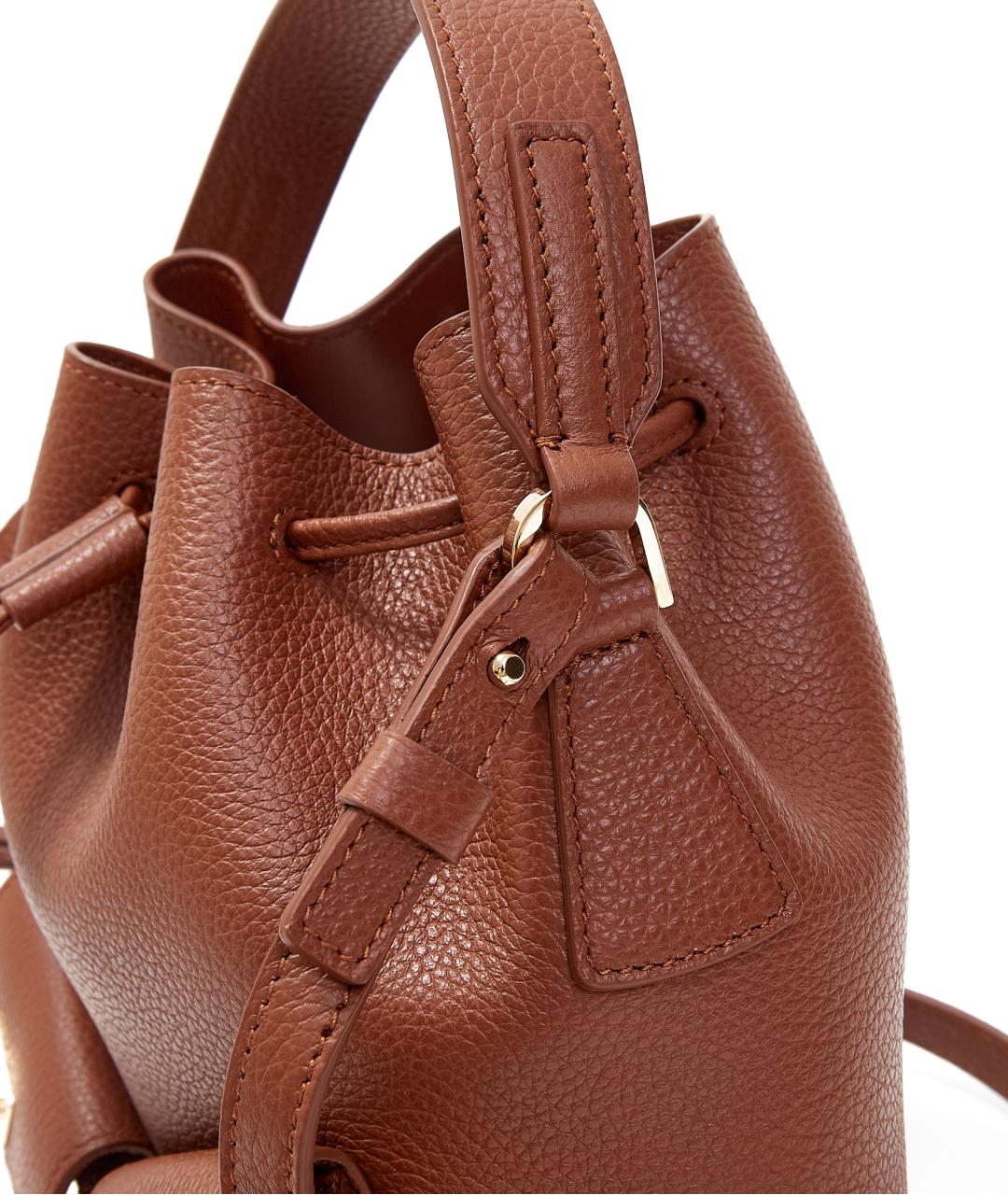 FERRAGAMO Коричневая кожаная сумка тоут, фото 4