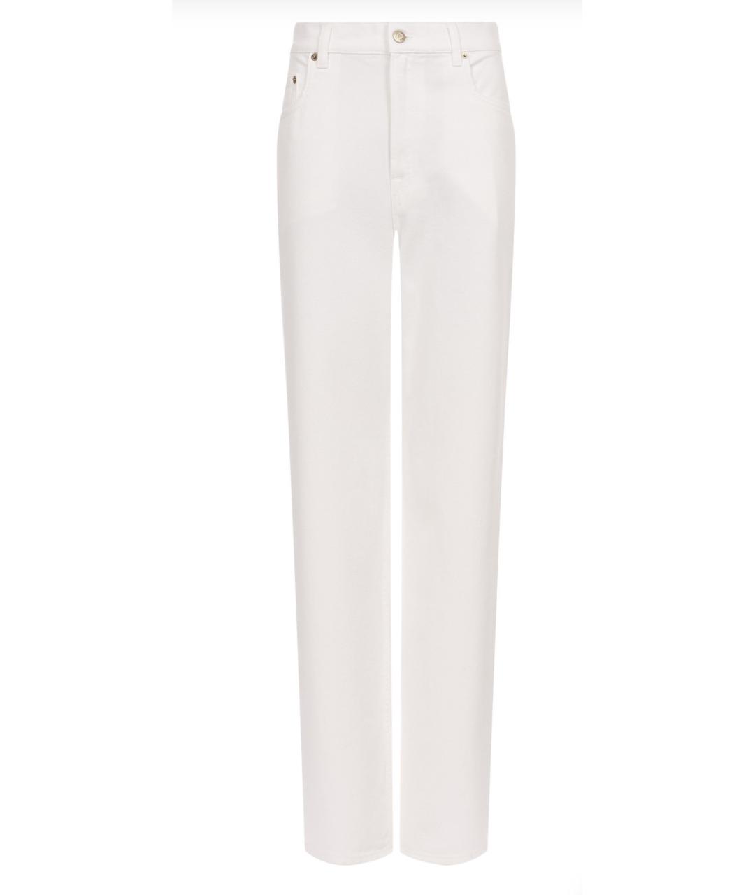 GOLDEN GOOSE DELUXE BRAND Белые хлопковые прямые джинсы, фото 2